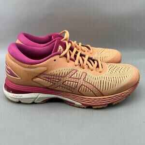 Asics Gel-Kayano 25 Running Shoes Women Size 8 Orange Pink Comfort Low Sneakers
